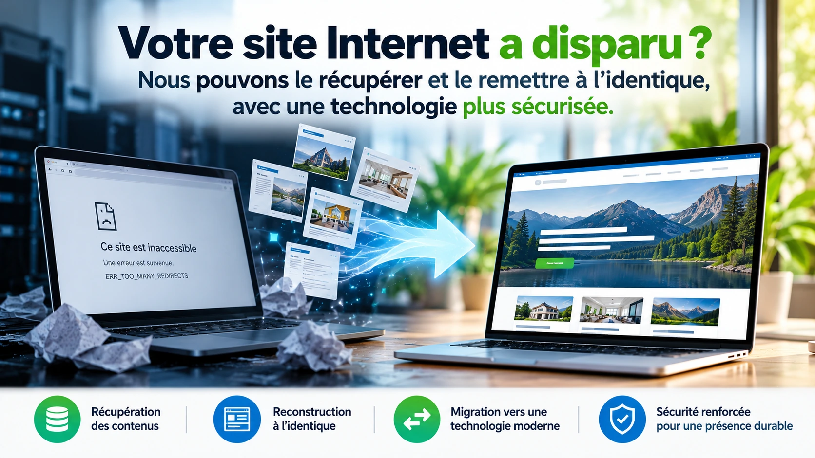 Site internet disparu : récupération et reconstruction à l’identique